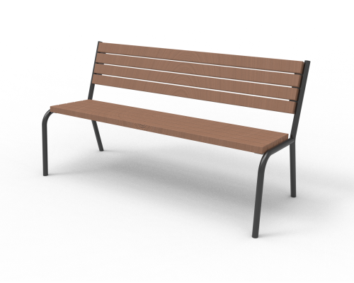 A bench with a back